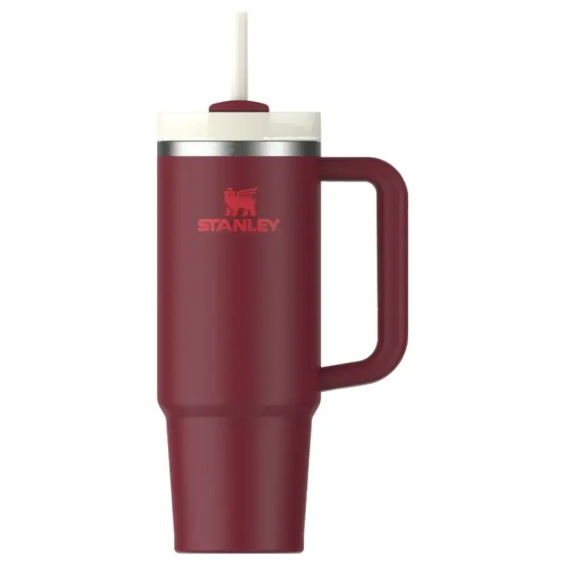 Termospuodelis su šiaudeliu The Quencher H2.O FlowState Tumbler 0.89L tamsiai raudonas