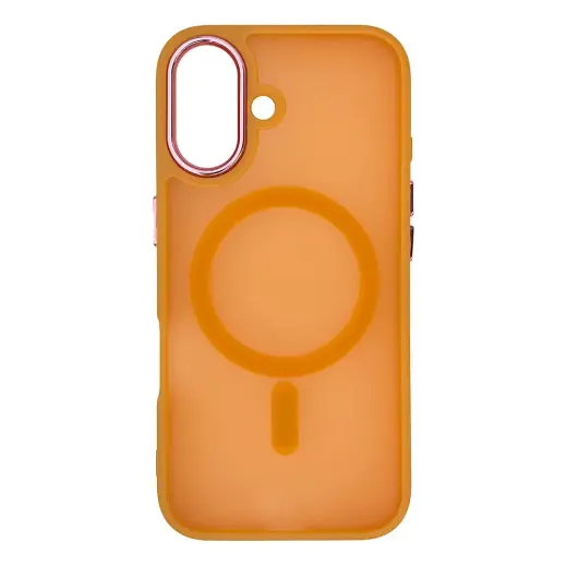 Magnetic Collection telefono dėklas su MagSafe palaikymu iPhone 16 oranžinis