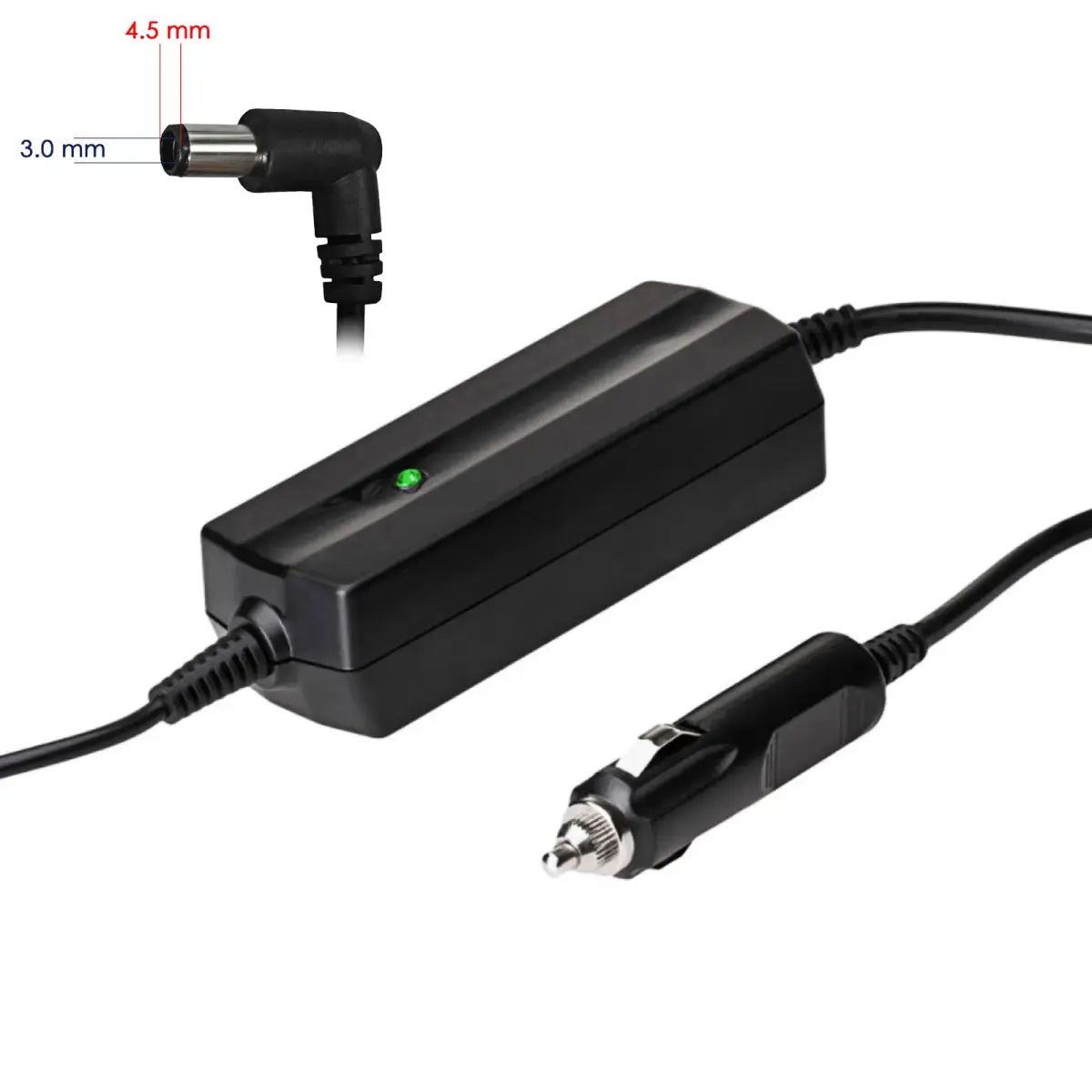 Car notebook power supply Akyga AK-ND-76 19.5V |2.31A 45W 4.5 x 3.0 mm + pin HP 1.2m