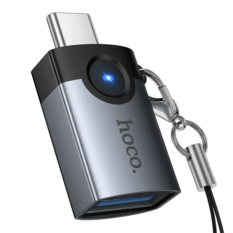 Adapter OTG USB C to USB A Hoco 3A UA46C gray