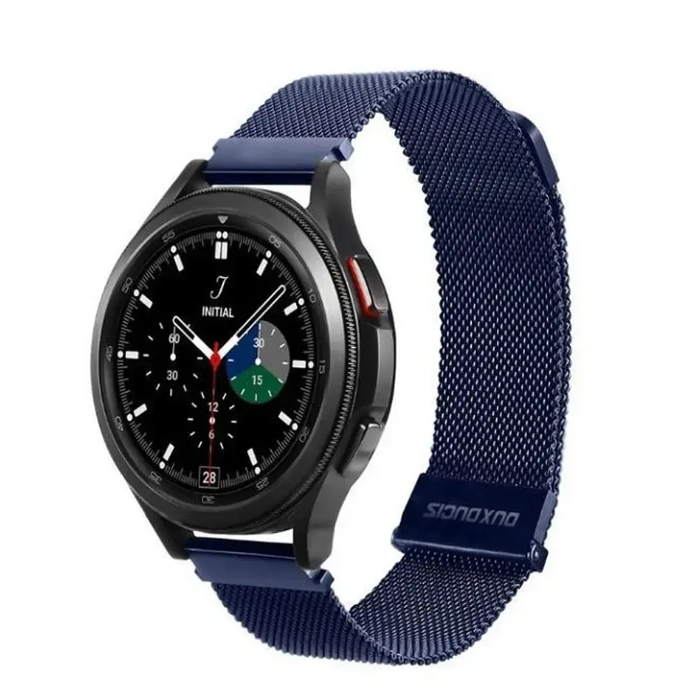 DUX DUCIS strap MILANESE stainless steel magnetic 20 mm blue
