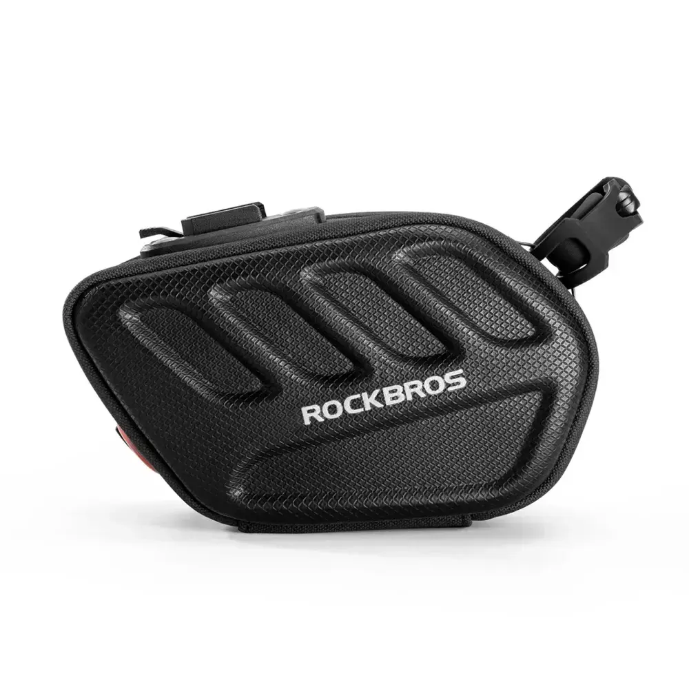 Torba rowerowa Rockbros C61 podsiodłowa z inteligentną lampką tylną 0,45 l - czarna
