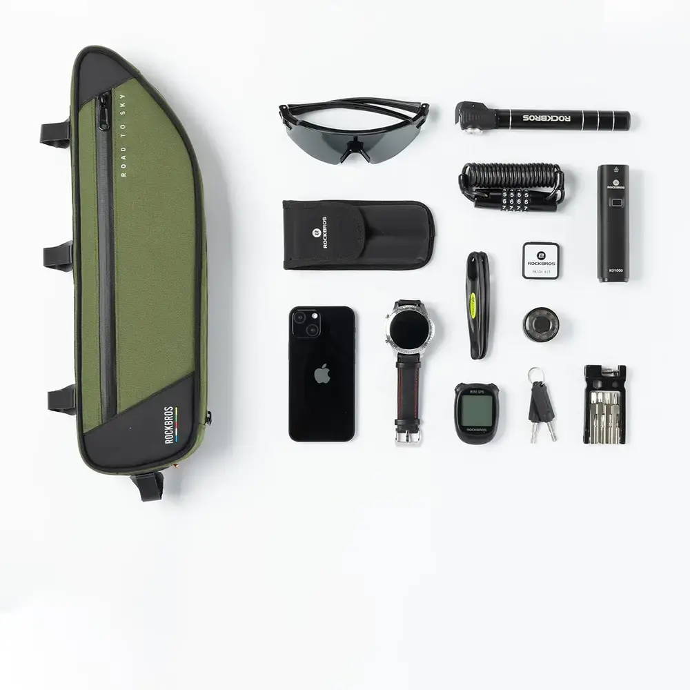 Torba pod ramę 2L Rockbros TL003 ROAD TO SKY wodoodporna – zielona