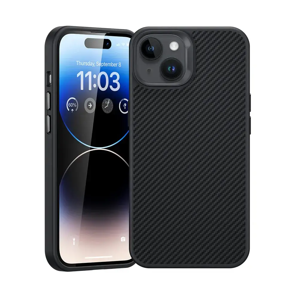 Benks Magnetic Hybrid Armor Pro Kevlar maciņš telefonam iPhone 15 Plus melns