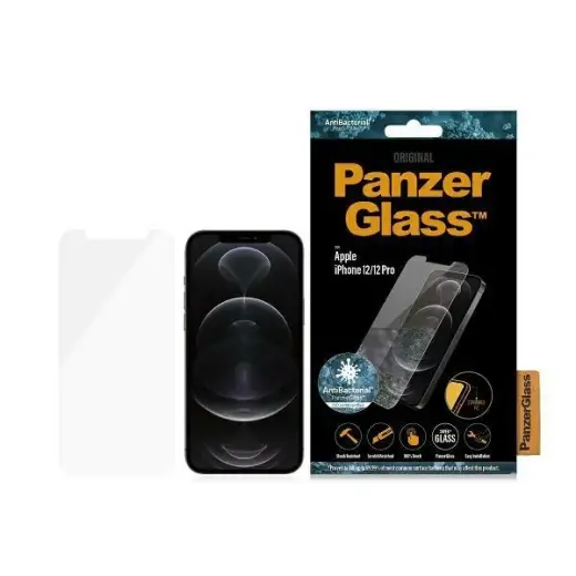 PanzerGlass Standard Super+ aizsargstikls telefonam iPhone 12 | iPhone 12 Pro Antibakteriāls