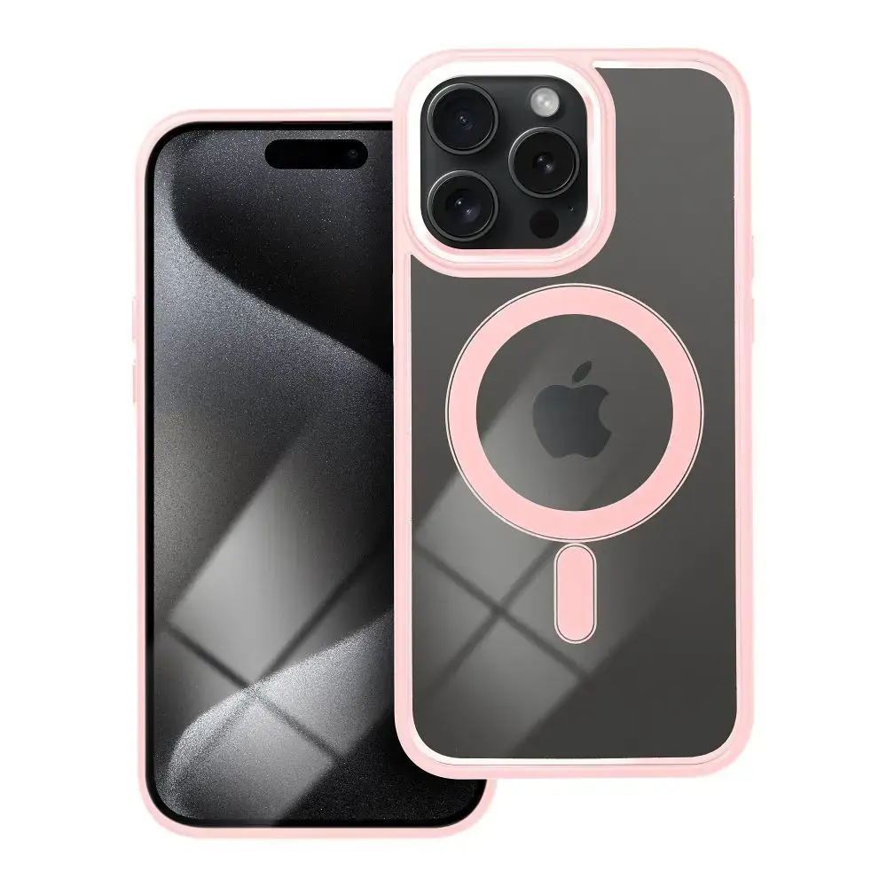 Color Edge Mag maciņš ar MagSafe atbalstu telefonam iPhone 15 Pro Max rozā