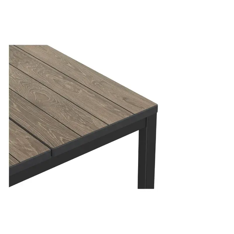 Dārza galds pagarināms Deco Porto Nova Extendable 200-280 oša koka tonis/melns