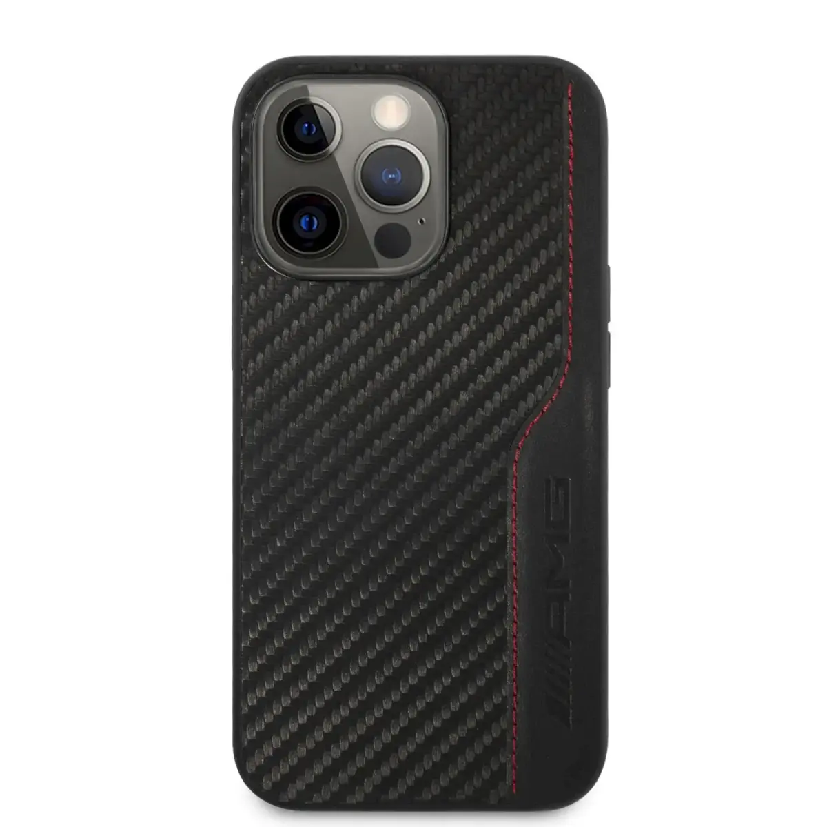 AMG PU Carbon Effect Hard Case for iPhone 13 Pro Max Black
