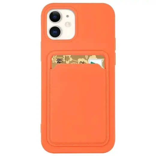 Card Case book type phone case for iPhone 12 Pro orange