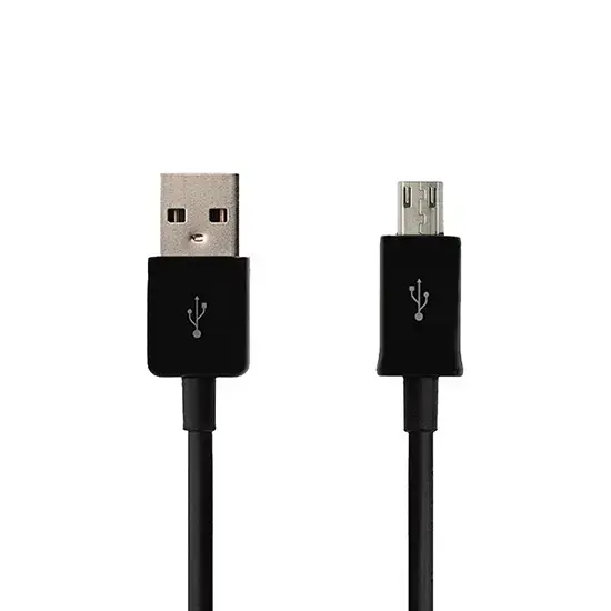 Cable - USB to Micro USB - long Micro USB plug 8mm BLACK