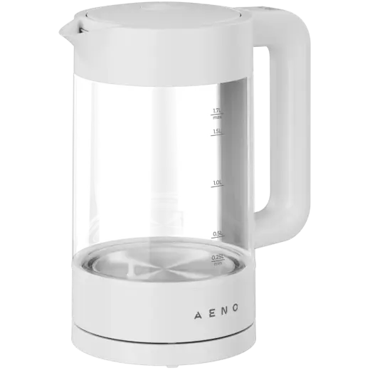 AENO EK5 Electric Kettle, 1.7L, Temp Control 40-100°C, Strix, White