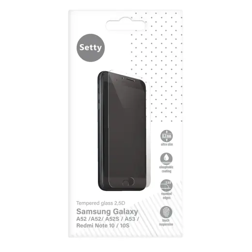 Setty tempered glass 2,5 D for Samsung Galaxy A52 4G | A52 5G | A52S 5G | A53 5G | Redmi