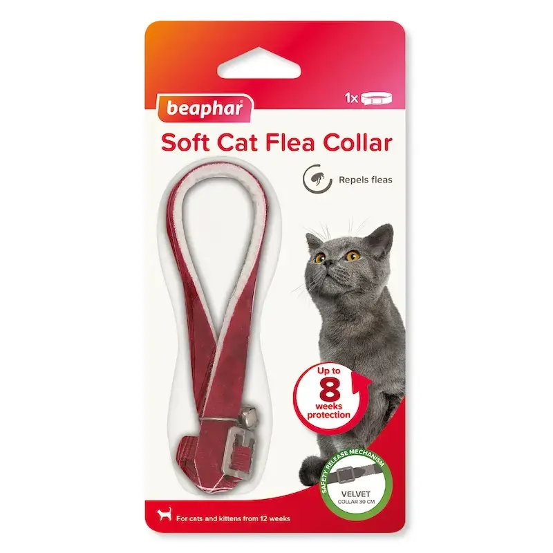 Pretblusu kaklasiksna kaķiem - Beaphar Soft Collars Cats Velvet