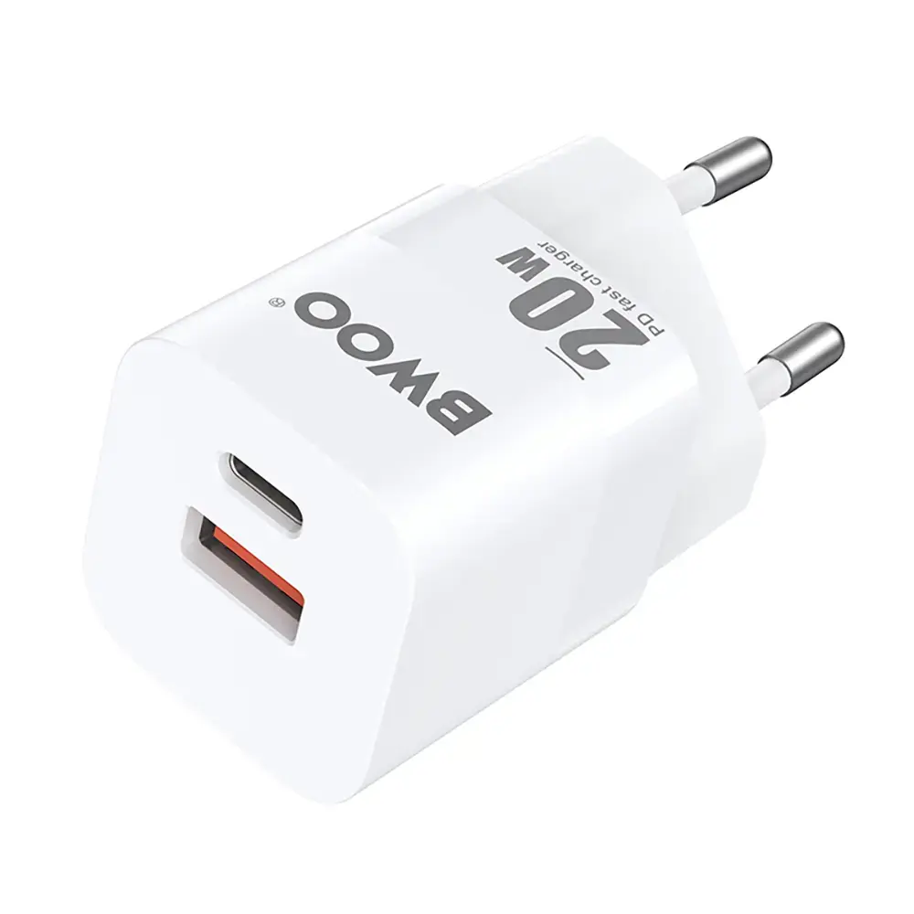 BWOO CDA156 tīkla lādētājs | 20W | PD, QC | USB-C, USB-A