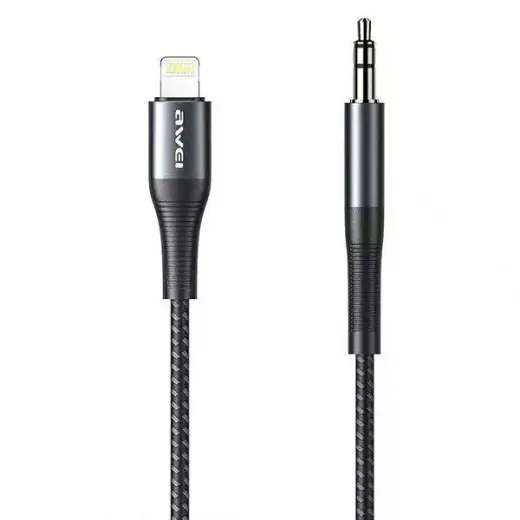 AWEI Adapter CL-116L Lightning|Jack 3.5 szary|dark grey