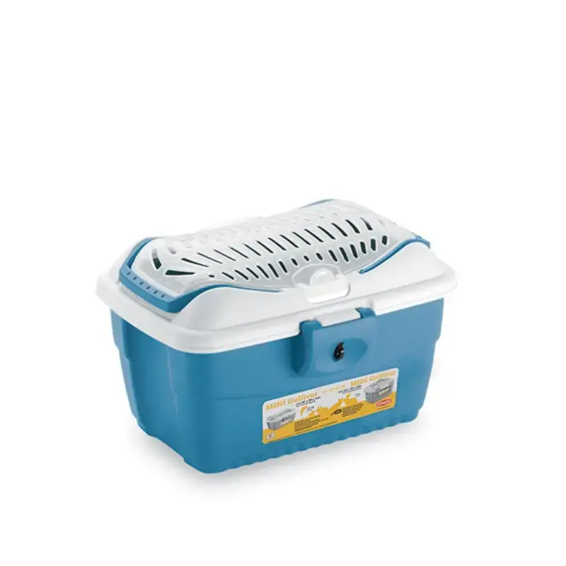 Transportēšanas būris Mini Gulliver 40x30x24cm balts|zils