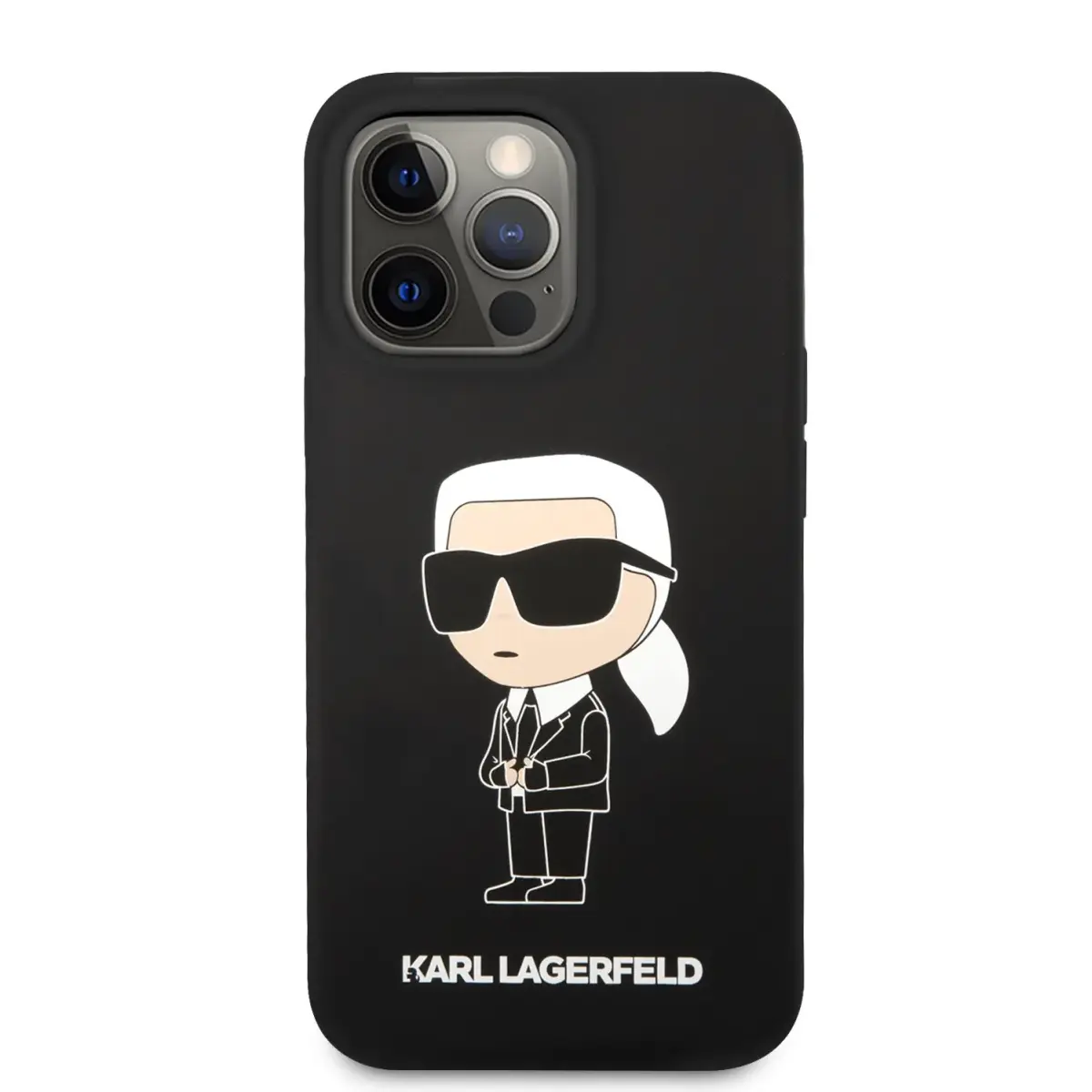Karl Lagerfeld Liquid Silicone Ikonik NFT Case for iPhone 13 Pro Black