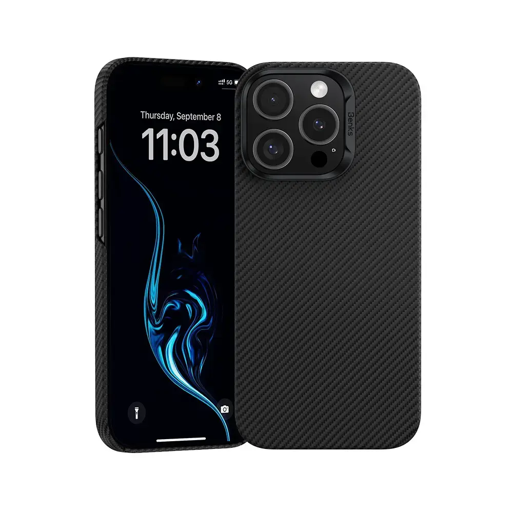 Benks Magnetic Armor Air Kevlar Case PC Frame 600D (D066) for Iphone 16 Pro Max black