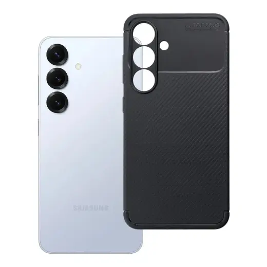 Carbon Premium telefono dėklas Samsung Galaxy S25 (S931) juodas