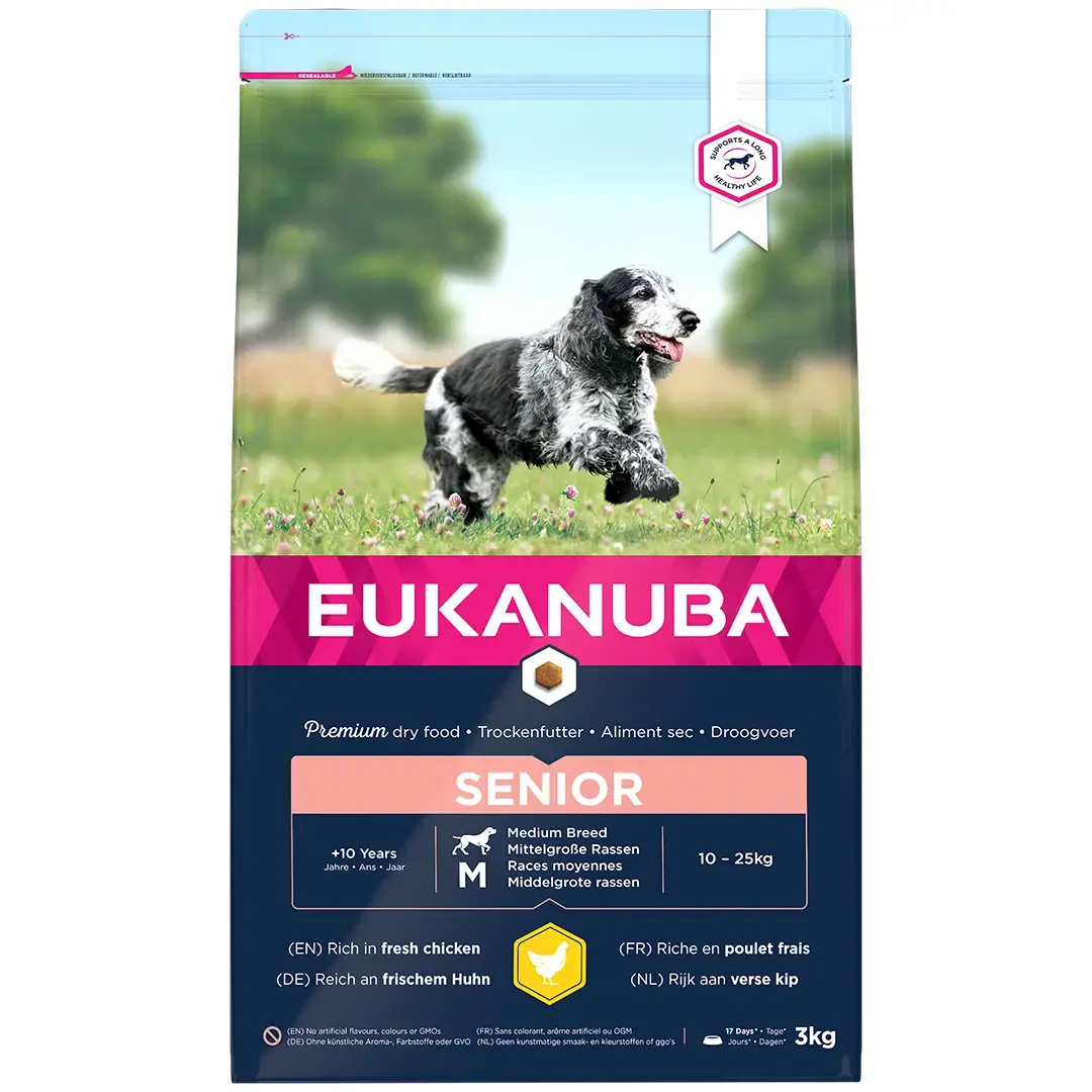 Сухой корм для собак - Eukanuba Senior Medium Chicken, 3 кг