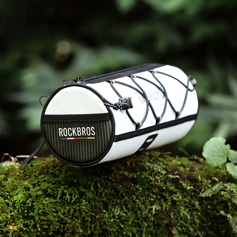 Torba na kierownicę 1,5L Rockbros TL002 ROAD TO SKY wodoodporna – biała