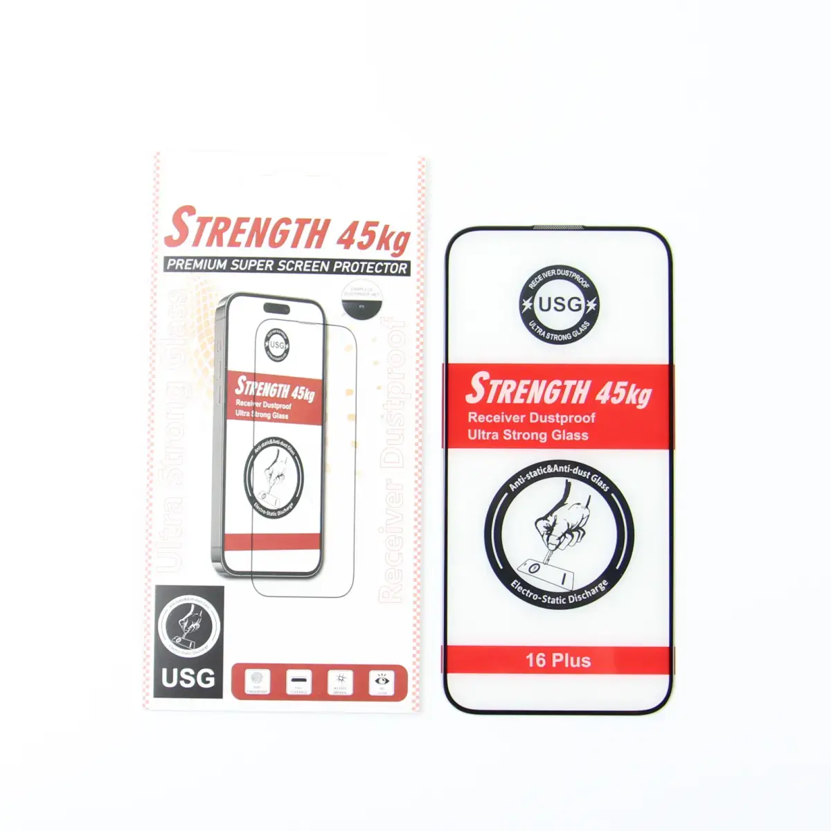 Tempered glass Ultra Strong 45KG for iPhone 16 Plus 6,7"