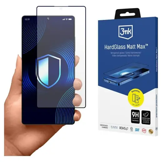 3MK HardGlass Matt Max grūdintas apsauginis stiklas telefonui Samsung Galaxy S25 Ultra (S938) su montavimo rėmeliu