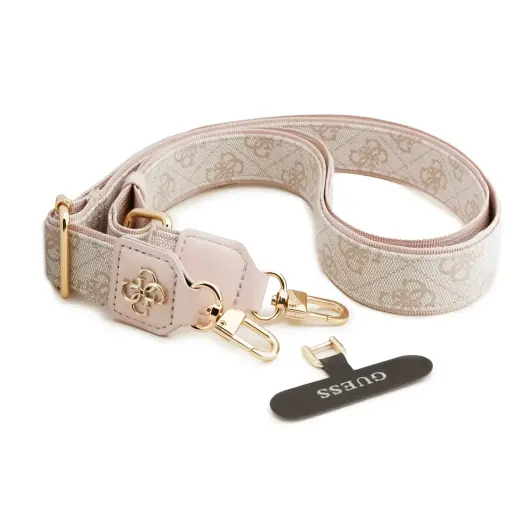 Guess Crossbody Strap PU 4G Metal Logo rozā maciņš telefonam rozā