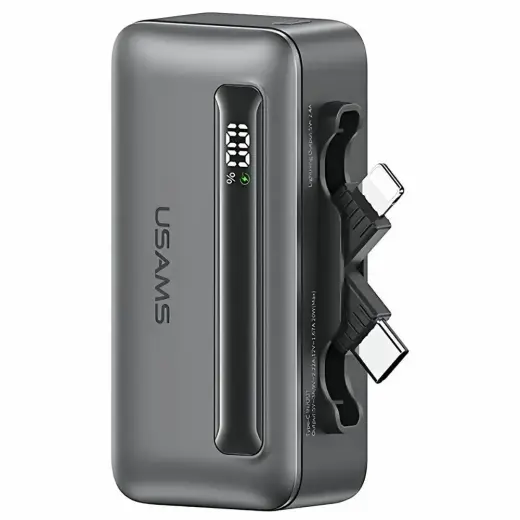 USAMS XB Series 4K5CD23301 (US-CD233) external battery (powerbank) | 4500 mAh | 20W | USB-C, Lightning | tarnish