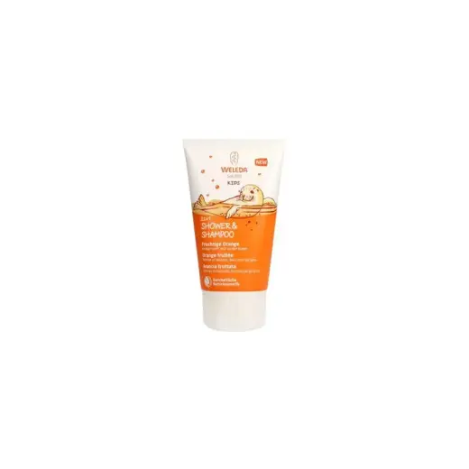 Weleda Kid 2in1 Shampoo & Bodywash - Happy Orange 150ml in Clear