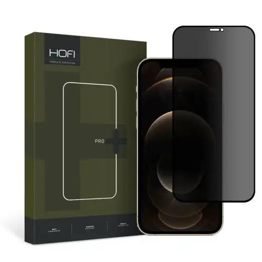 HOFI ANTI SPY ekrāna aizsargstikls iPhone 12 | iPhone 12 Pro (privātuma efekts)