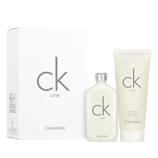 Set Calvin Klein: CK One, Eau De Toilette, Unisex, 50 ml + CK One, Body Wash, For Hair & Body, 100 ml