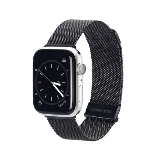 Dux Ducis Milanese ремешок для умных часов Apple Watch (38/40/41 mm) | из нержавеющей стали | чёрный