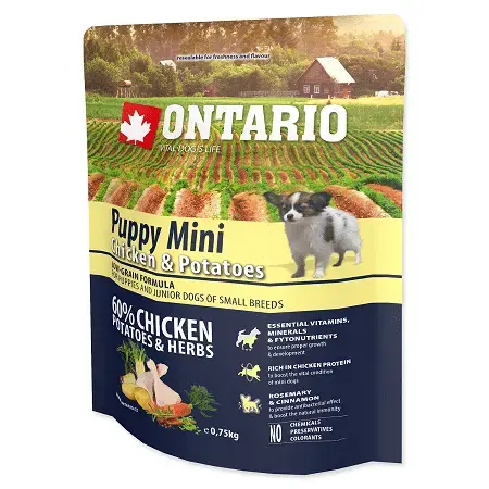 Ontario Dog Puppy Mini Chicken|Potatoes. 0.75kg