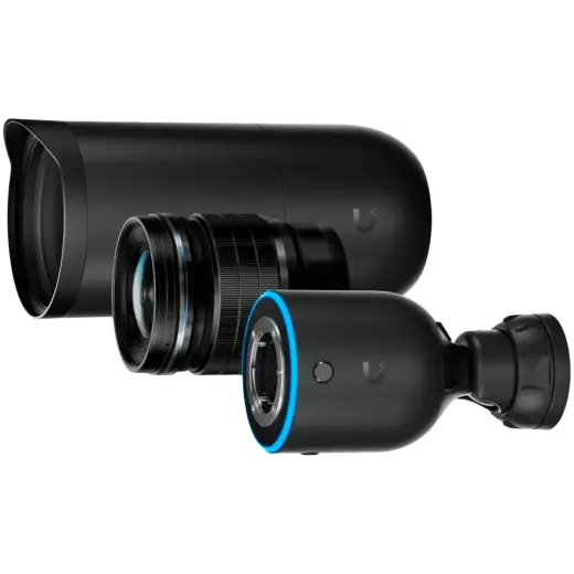 Ubiquiti UVC-AI-DSLR-LD optical sensor 4K (8MP) video resolution, Wide aperture M4/3 f/1.2 prime lens included, Connect and power using PoE+