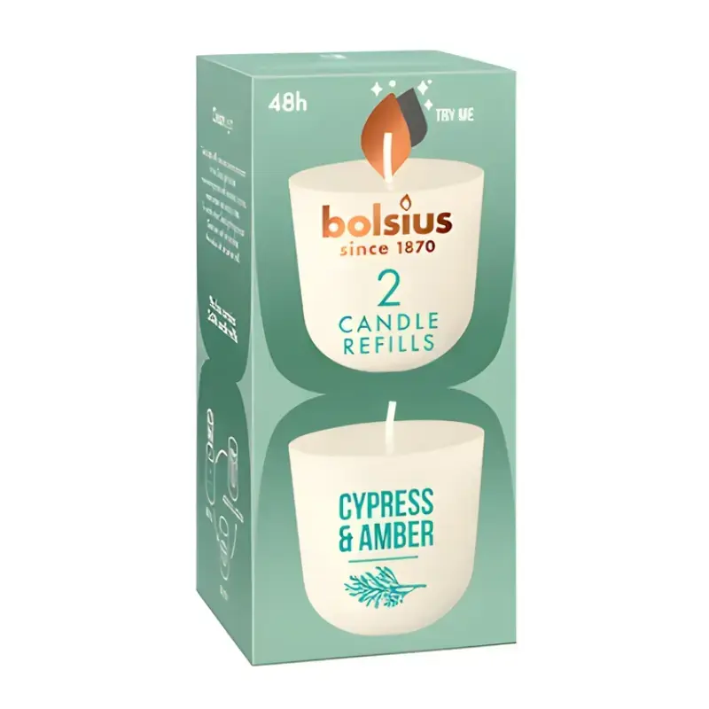 Sveces Clean Light uzpildes sveces 2 gab. cypress & amber