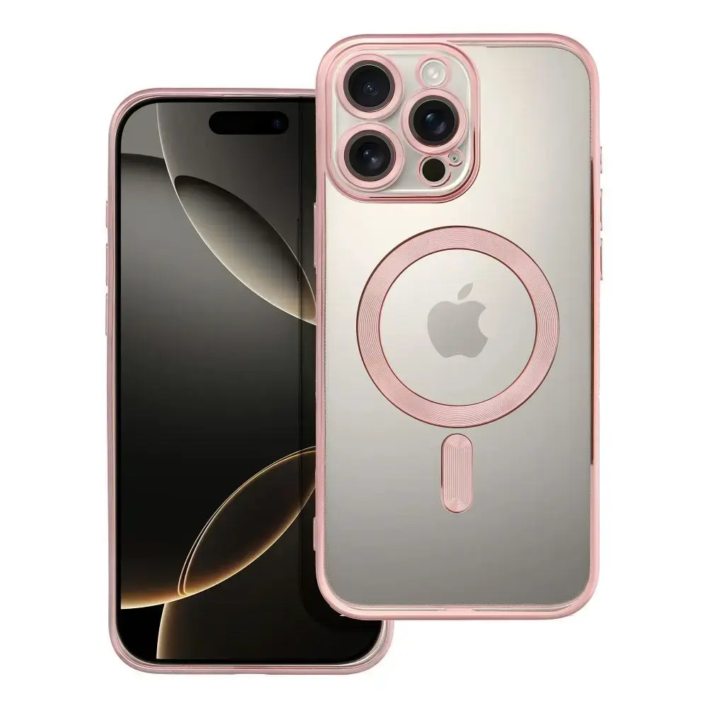 Electro Mag maciņš ar MagSafe atbalstu telefonam iPhone 16 Pro Max rozā