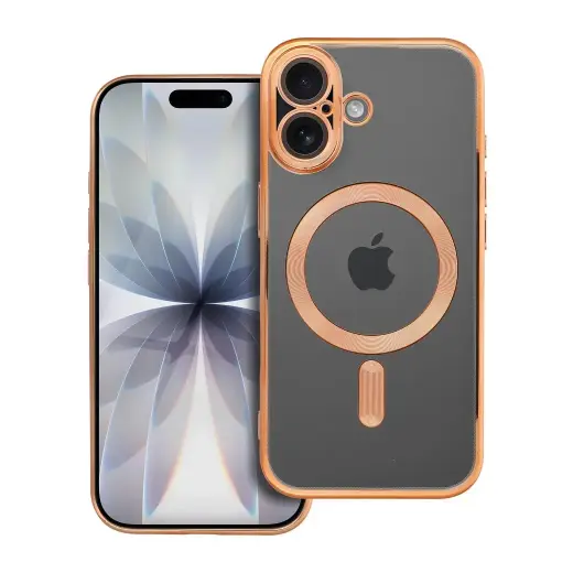 Electro Mag phone case with MagSafe support for iPhone 17 gold
