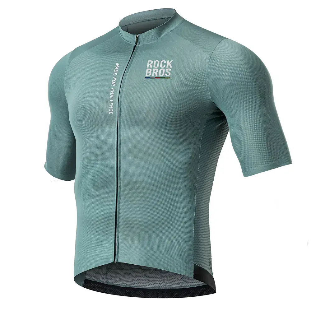 Rockbros 15120014016 ROAD TO SKY men's cycling jersey short sleeve S - gray-blue