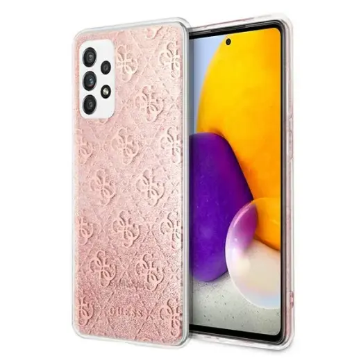 Guess GUHCA72PCU4GLPI A72 A725 różowy|pink hard case 4G Glitter