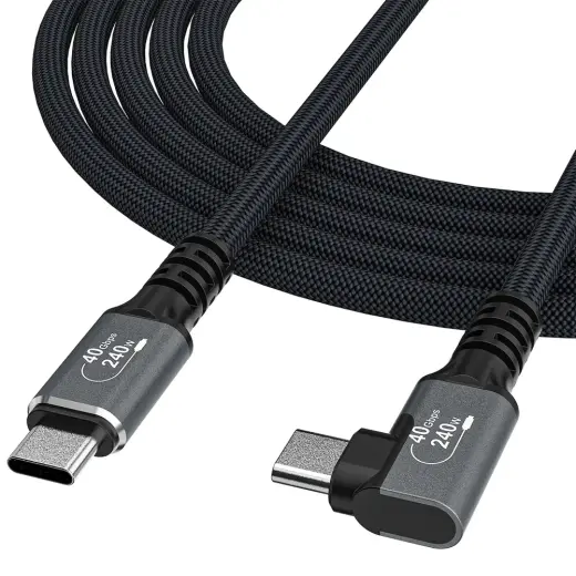 Wozinsky WPS2-UY41S andmeedastus- ja laadimiskaabel | USB-C kuni USB-C | 240W | Thunderbolt 4 | 2m | must
