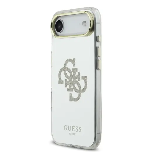 Guess PC|TPU Mirror 4G Glitter Logo phone case with MagSafe support for iPhone 17 Air gold