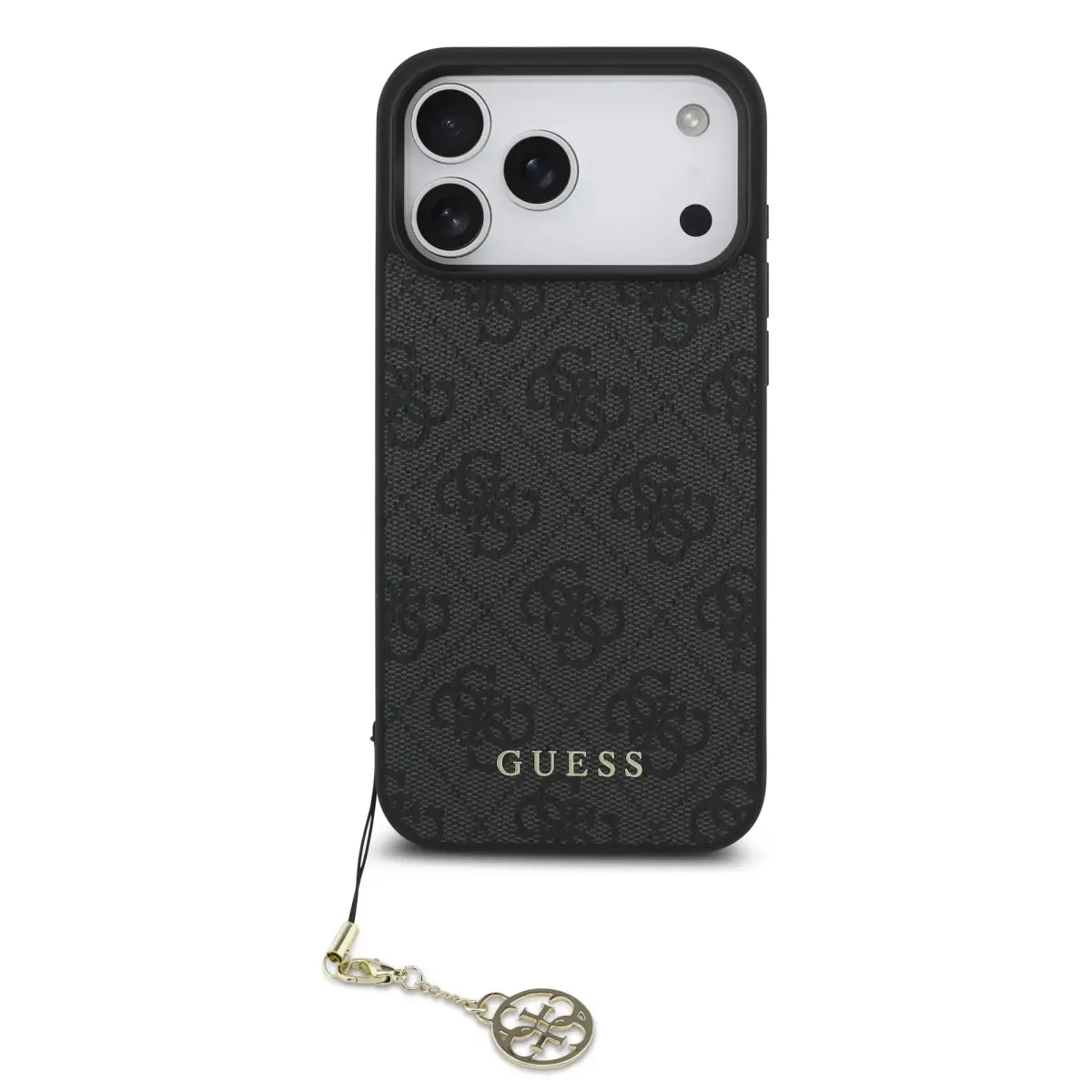 Guess 4G Charm Case for iPhone 17 Pro Max Tone on Tone Grey