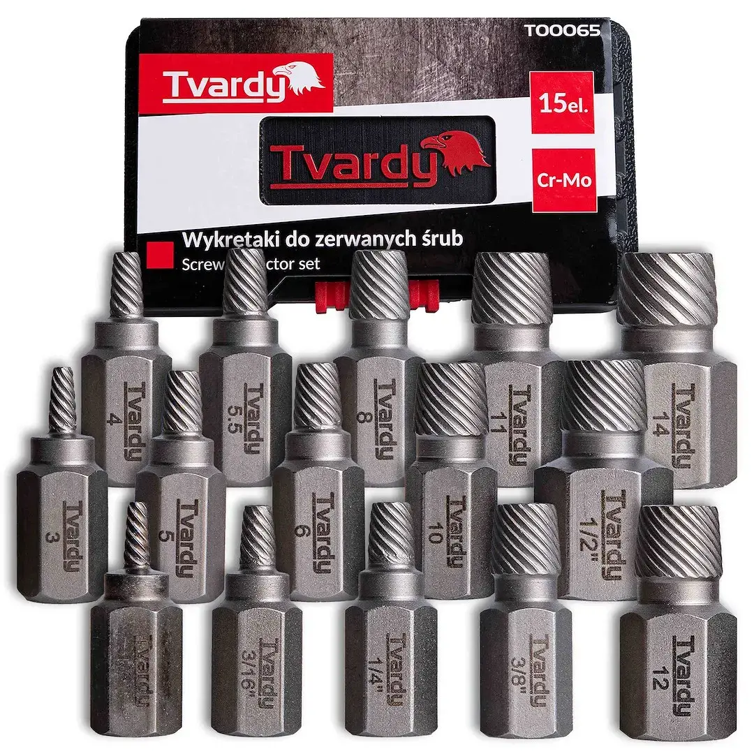 15-piece Cr-Mo Screw Extractor Set