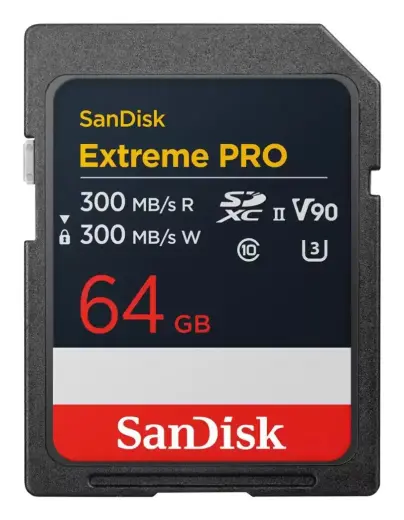 SanDisk SD card Extreme Pro 64GB V90 / SDSDXDM-064G-GN4IN Black