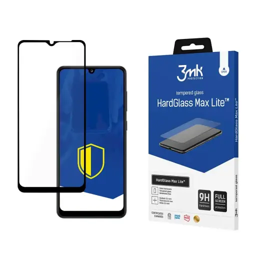 3mk HardGlass Max Lite™ tempered glass for phone Samsung Galaxy A12 Black