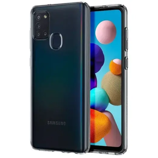 Spigen Liquid Crystal vāciņš Samsung Galaxy A21s melns