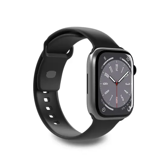 Puro Icon nutikella rihm Apple Watch (38/40/41 mm) jaoks | silikoonist | must