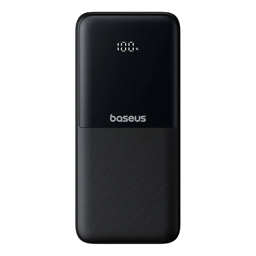 Baseus Lipow ārējais akumulators (powerbank) | 10 000 mAh | 22.5W | PD, QC | USB-C, USB-A, Lightning | LED ekrāns | melns