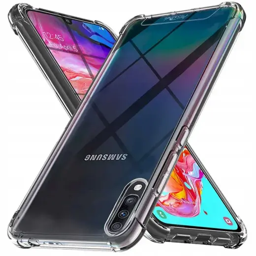 Fusion Anti Shock 0.5 mm Silicone Case For Samsung A705 Galaxy A70 Transparent